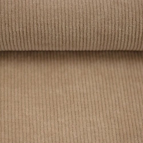 European Stretch Velour Corduroy Jersey, Dark Almond