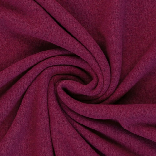 European Knitted Brushed Cotton (Winter Weight), Deep Magenta