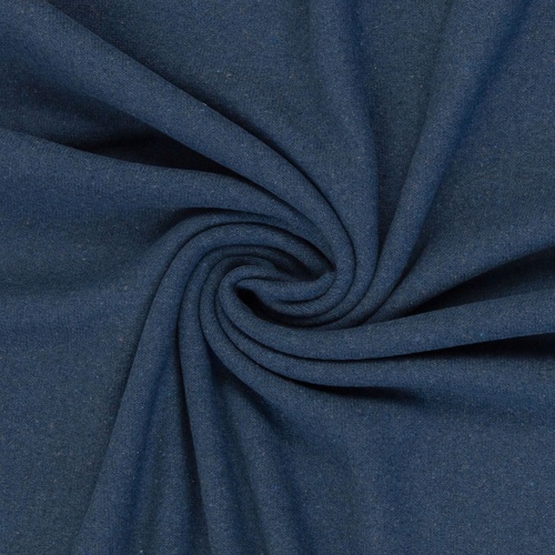 European Knitted Brushed Cotton (Winter Weight), Denim Blue