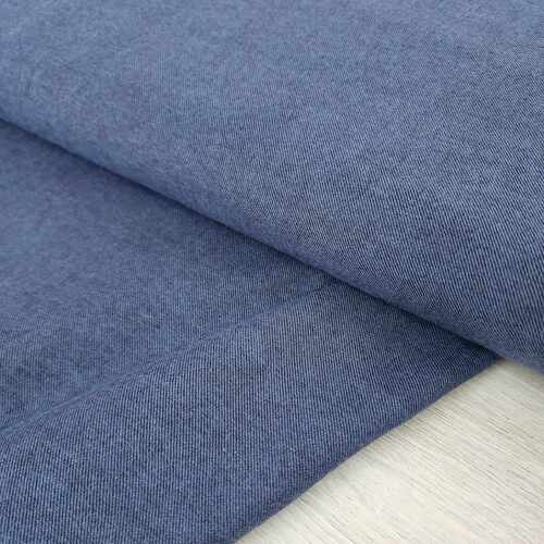 *REMNANT 164cm* European Cotton Flannel, Mottle Denim Blue