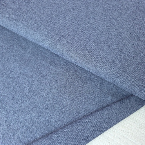 European Fine Brushed Cotton Flannel, Light Chambray Blue Mottle