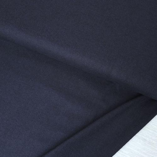European Fine Brushed Cotton Flannel, Dark Navy Mottle