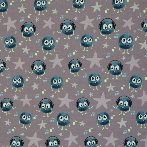 *REMNANT 86cm* European Cotton Elastane Jersey, Oeko-Tex, Monsta Grey