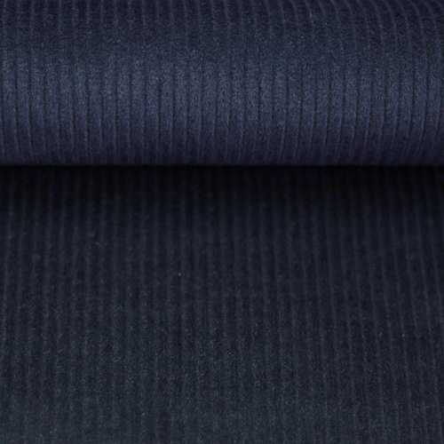 *REMNANT 48cm* European Plush Corduroy, Dark Navy