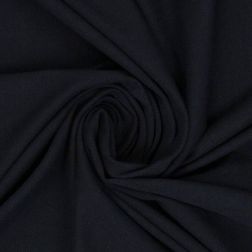 *REMNANT 2 PIECE* European Textured Polo Cotton Jersey, Oeko-Tex, Black