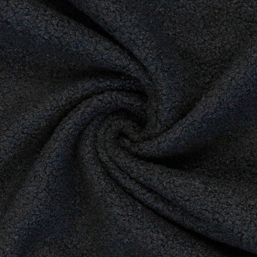 European Teddy Boucle Fabric, Black