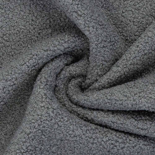 European Teddy Boucle Fabric, Grey