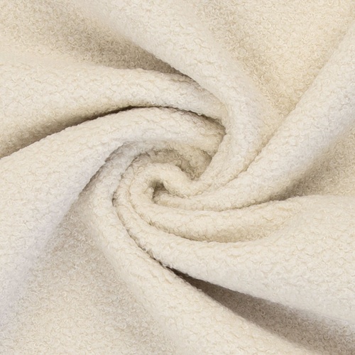 European Teddy Boucle Fabric, Vanilla
