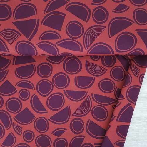 *REMNANT 68cm* European Knit, Oeko-Tex French Terry, Stoke the Fire Port