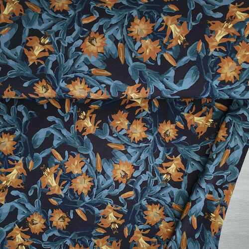 *REMNANT 168cm* European Modal Blend French Terry Knit, Desert Flower Blue