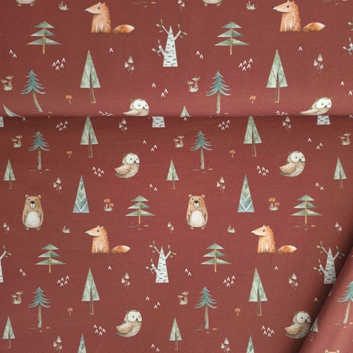 European Cotton Elastane Jersey, Oeko-Tex, Kindred Woods Cedar