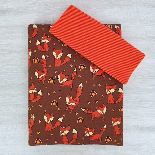 *2 PIECE BUNDLE DEAL* European Knit, Oeko-Tex, French Terry, Zorro Rust & 1mm Orange/Red Ribbing