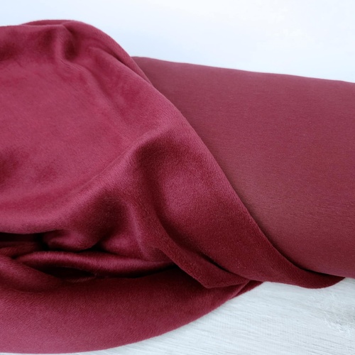 *REMNANT 88cm* European Alpine Fleece Sweater Knit, Burgundy