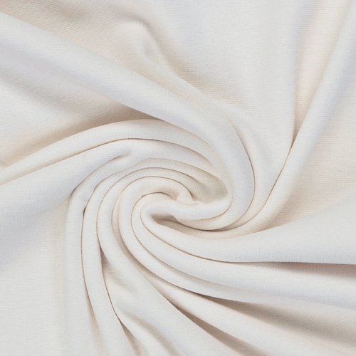 *REMNANT 121cm* European Viscose Elastane Jersey Knit, Oeko-Tex, Solid, Creamy White