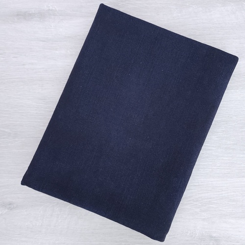 *REMNANT 68cm* European Knit, Oeko-Tex French Terry, Denim Look Dark Navy
