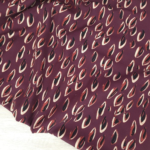 *REMNANT 160cm* European Woven Viscose, Oeko-Tex, Leaves Port