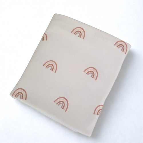 *REMNANT 90cm* European Cotton Elastane Jersey, Oeko-Tex, Rainbow Dream