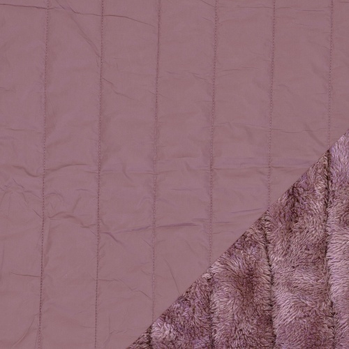 European Quilted Plush Coating, Dark Wisteria