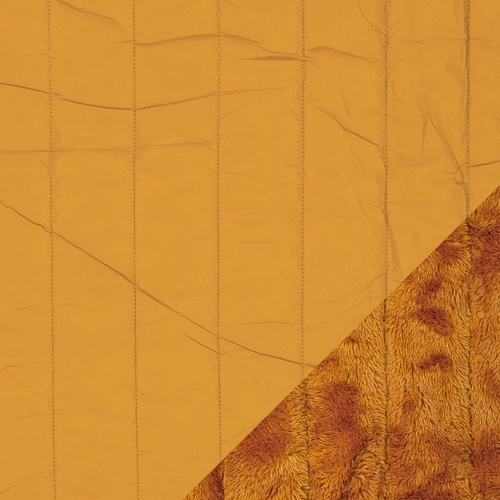 European Quilted Plush Coating, Saffron