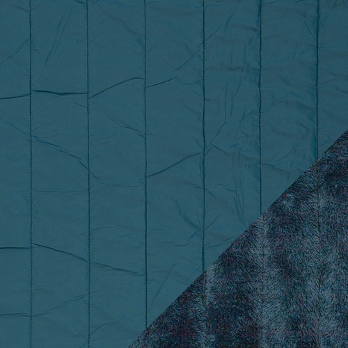 European Quilted Plush Coating, Oxford Blue