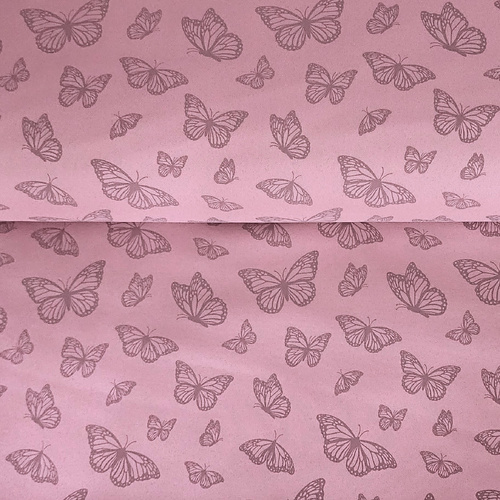 *REMNANT 87cm* European Softshell, Reflective, Butterflies Rose