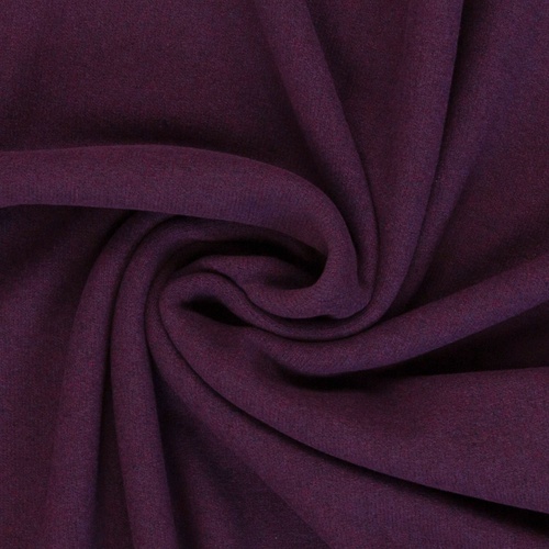 *REMNANT 104cm* European Knitted Brushed Cotton (Winter Weight), Dark Port