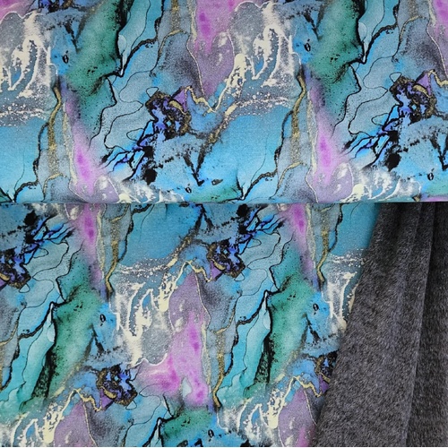 *REMNANT 65cm* European Alpine Fleece Sweater Knit, Marble