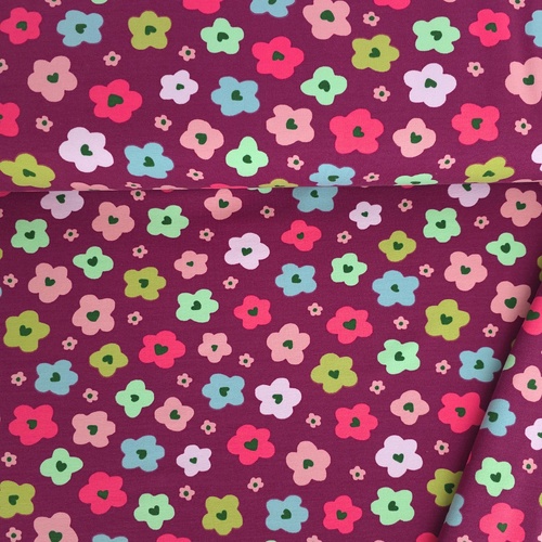 European Knit, Oeko-Tex, French Terry, Pansy Patch