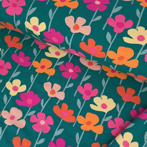 European Knit, Oeko-Tex, French Terry, Blooming Meadow Green