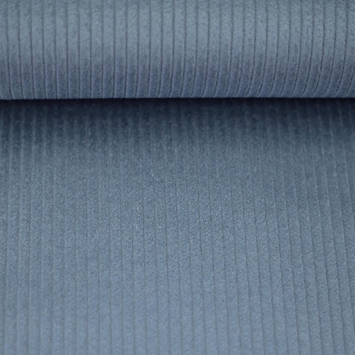 *REMNANT 108cm* European Plush Corduroy, Chambray Blue