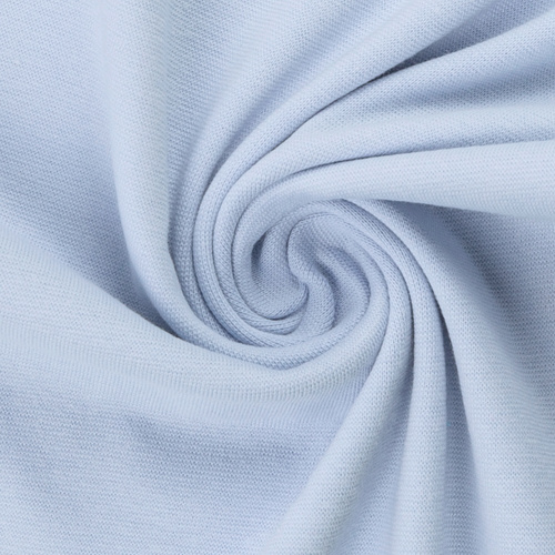*REMNANT 19cm* European Smooth Ribbing, Oeko-Tex, Solid, Baby Blue
