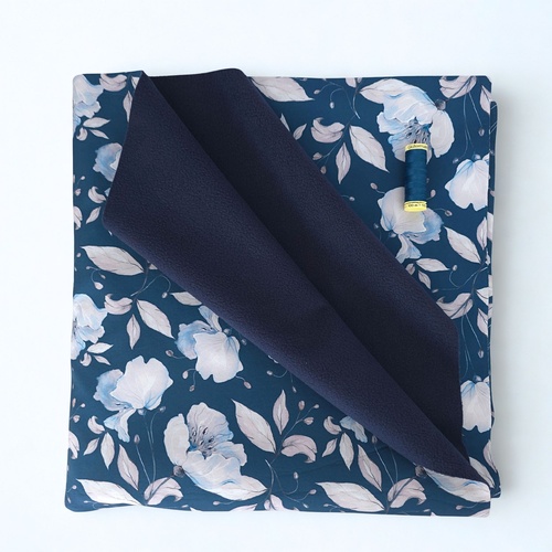 *2 PIECE BUNDLE* European Softshell, Floral Blue & Thread
