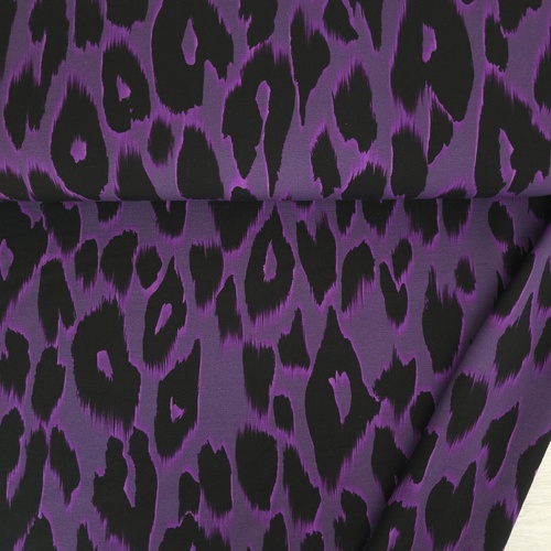 European Modal/Cotton Blend Elastane French Terry Knit, Wild Instinct Amethyst