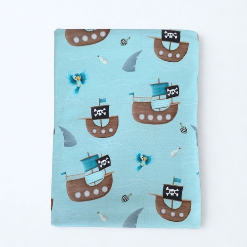 *REMNANT 80cm* European Cotton Elastane Jersey, Oeko-Tex, Pirate Cove