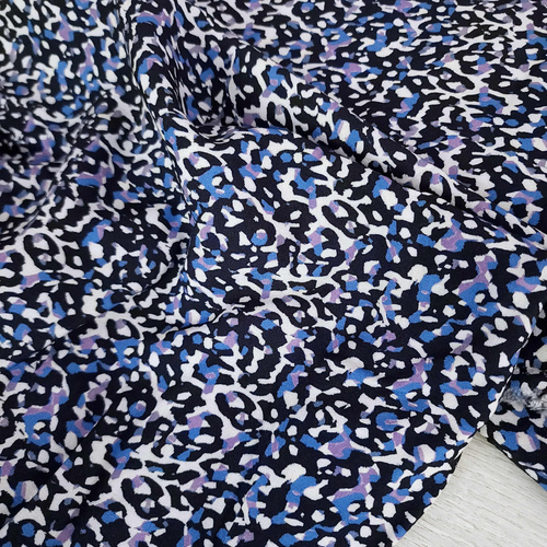 *REMNANT 117cm* European Woven Viscose, Oeko-Tex, Granite Blue