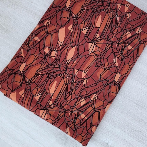 *REMNANT 134cm* European Modal Blend French Terry Knit, Gemstones Autumn