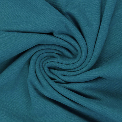 *REMNANT 57cm* European Jogging Sweater Knit, Oeko-Tex, Solid, Peacock