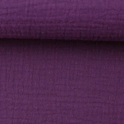 *REMNANT 113cm* European Double Gauze, Oeko-Tex, Plum