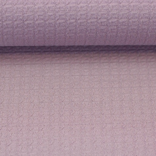 *REMNANT 114cm* Belgian Waffle Cotton Textured Knit, Light Mauve