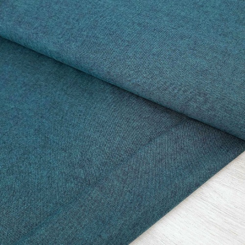 *REMNANT 132cm* European Fine Brushed Cotton Flannel, Petrol Mottle
