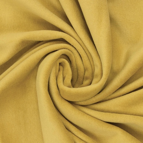*REMNANT 131cm* European Cotton Plush Polar Fleece, Light Ochre