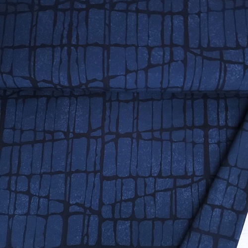 *REMNANT 118cm* European Knit, Oeko-Tex, French Terry, Urban Blueprint Blue