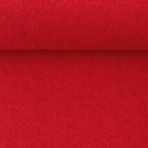 *REMNANT 140cm* European Knitted Brushed Cotton, Mid Weight, Red
