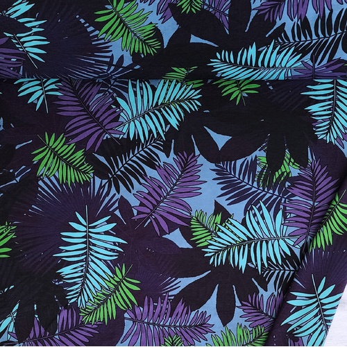 *REMNANT 98cm* European Cotton Elastane Jersey, Oeko-Tex, Twilight Canopy