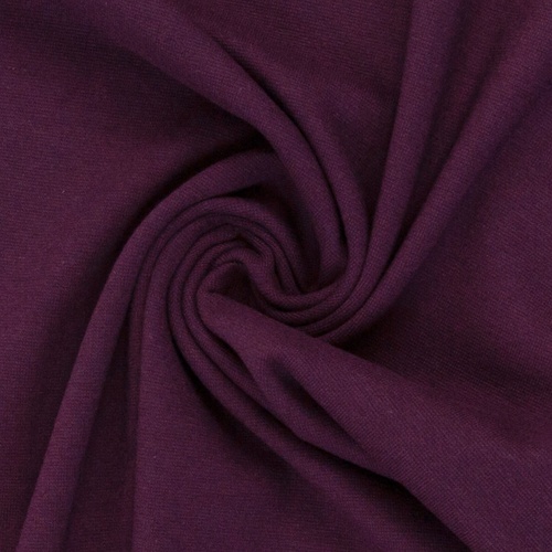 *REMNANT 50cm* European Heavy Jogging Sweater Knit, Oeko-Tex, Solid, Obsidian Plum AW26