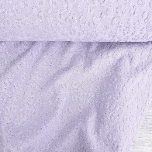 European Textured Leopard Cotton Jersey Knit, Oeko-Tex, Periwinkle