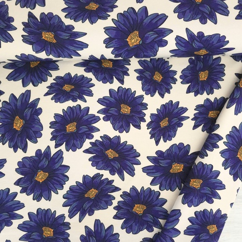 European Modal/Cotton Blend Elastane French Terry Knit, Margarita Indigo