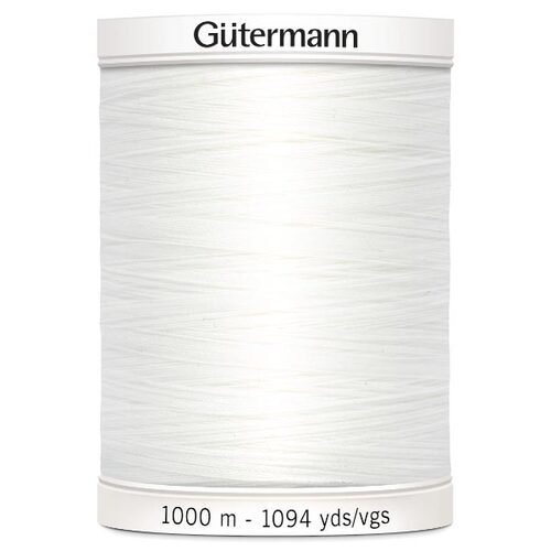 Gutermann, Sew All Thread 1000m, Colour 800, WHITE
