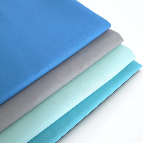 Solid Woven Cotton Bundle - Rainy Day, Mint, Noosa & Barrier Blue