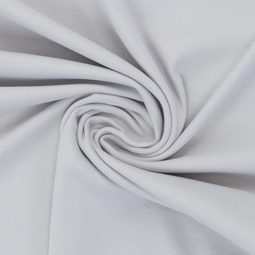 *REMNANT 19cm* European Smooth Ribbing, Oeko-Tex, Solid, Silver AW25